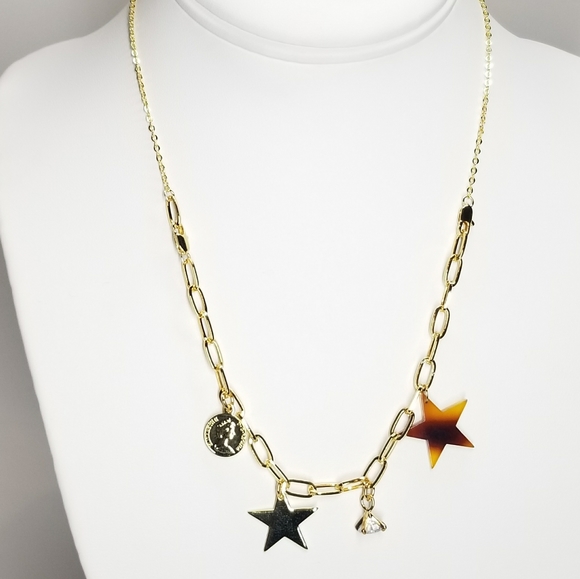 NEW Gold Paperclip Charms Necklace Bracelet - Picture 4 of 10